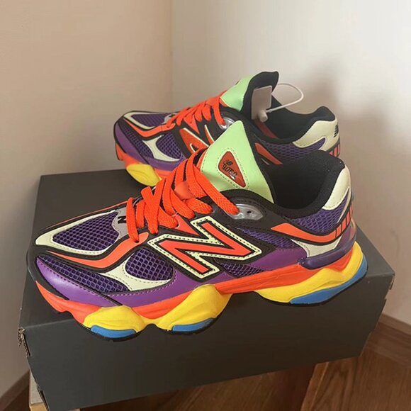 New Balance 9060 Purple Orange Green Multicolor Couple Sneakers main image 6